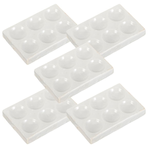 LEORX Ceramic Reaction Plate Multi-hole Compact Design Ceramics 8x5CM White