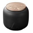 thumbnail image 1 of LEORX Elegant Black Ceramic Tea Canister Airtight for Loose Leaf Storage, 1 of 8