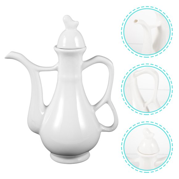LEORX Ceramic Wine Jug Elegant Drinking Wine Pot For Restaurants Easy To Clean Stylish Decor For Home And Dining