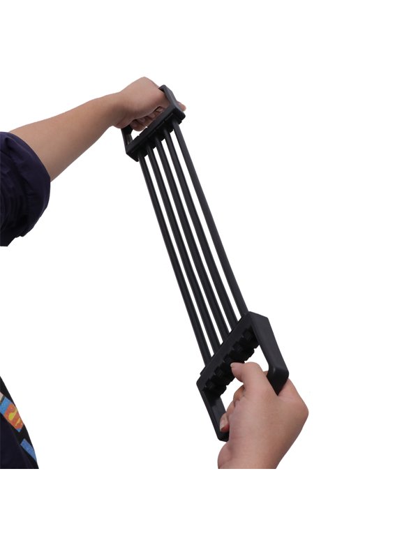 Dual Purpose Chest Expander Spring Steel Exerciser for Sports Use Black