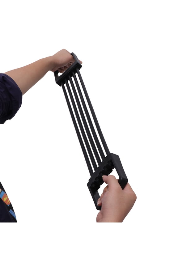 Dual Purpose Chest Expander Spring Steel Exerciser for Sports Use Black