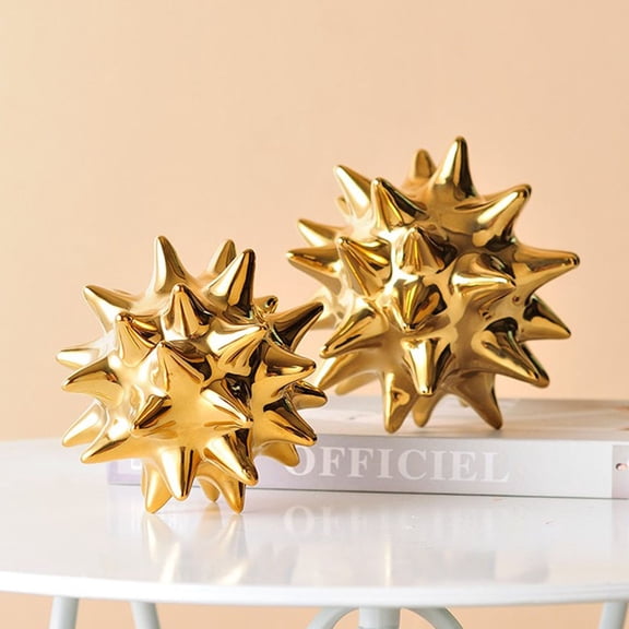 LEORX Chic Sea Urchin Ball Figurine Home Office Decor Colorful Vibrant Tabletop Accent