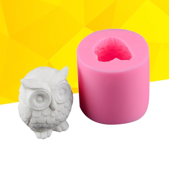 LEORX Chocolate Cake Baking Mold Owl Design Pink 1Set