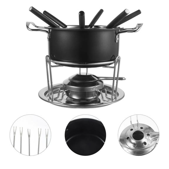 LEORX Chocolate Melting Pot Stainless Steel Fondue Kit For Home Use 1 Set