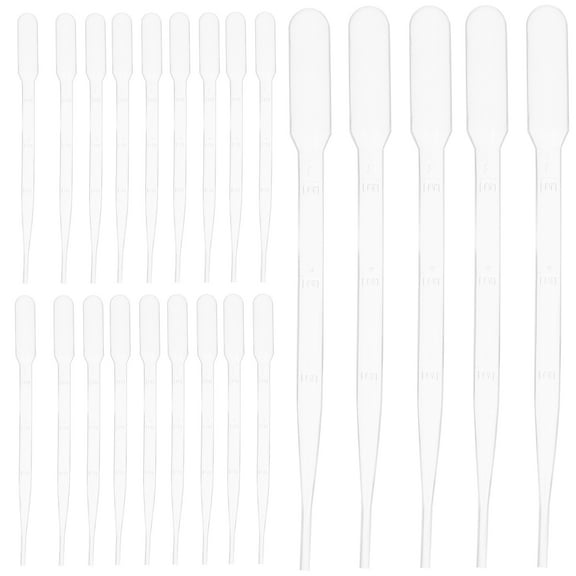 LEORX Clear Scale Dropper for Laboratory Use Calibrated Markings Plastic 3ML