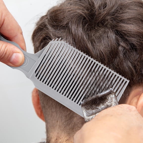 LEORX Clipper Comb Hairdresser Barber Salon Comb Comb for Men Abs Grey 19.80X7.50X0.20CM