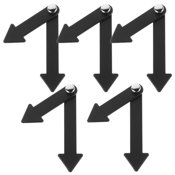 LEORX Teaching Aid Clock Hands Black Plastic 5Pack for School Activities