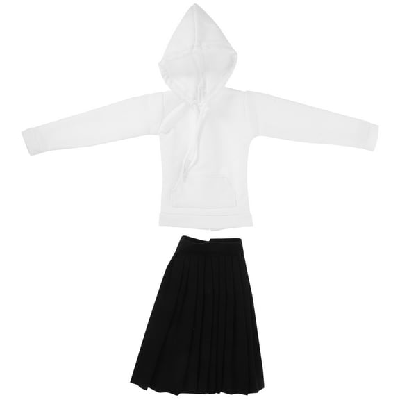 LEORX Clothes For Toys 1 Set Adorable Outfit 60cm Dolls With Hoodie Pleated Skirt 7.47X5.89X0.39in
