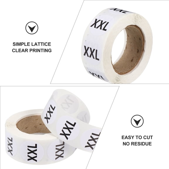 LEORX Clothing Size Label Sticker 3500Pcs White Paper for Classifying Goods
