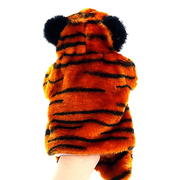 LEORX Realistic Coffee Tiger Hand Puppet for Storytelling and Family Engagement