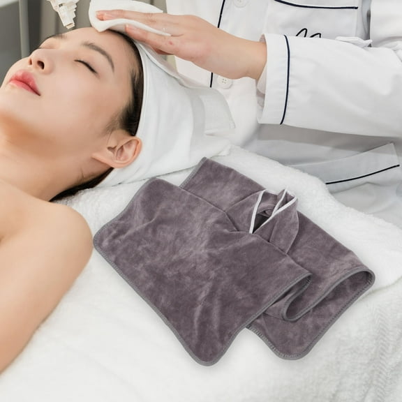 LEORX Grey Massage Table Cover with Face Hole Comfortable Soft Spa Bed Sheet for Salon Use