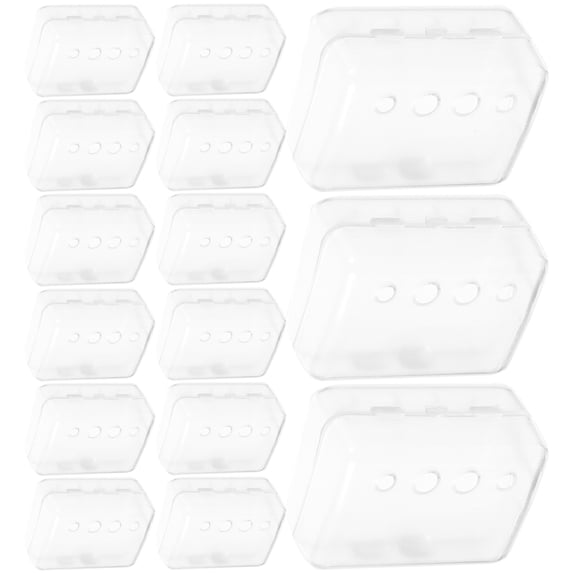 LEORX Toothbrush Lids Toothbrush Head Covers Transparent Plastic 20pcs