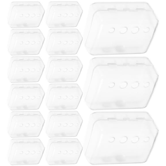 LEORX Toothbrush Lids Toothbrush Head Covers Transparent Plastic 20pcs