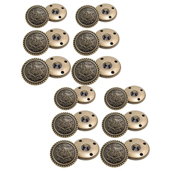 LEORX Copper Leather Buttons 30pcs Set Novelty Buttons For Jeans Clothing Embellishments