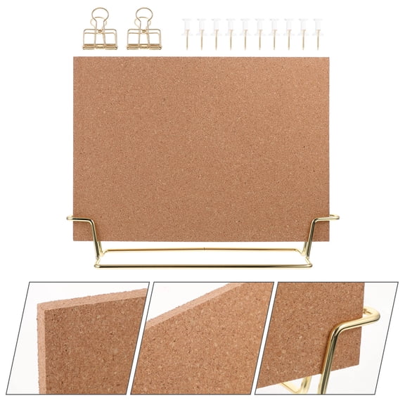 LEORX 1Set Assorted Color Cork Bulletin Board for Office Desk Daily Use Photo Display and Message