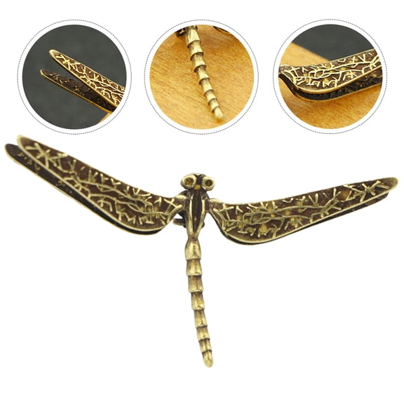 LEORX Creative Dragonfly Copper Decor Brass Compact Ornament 1Pcs