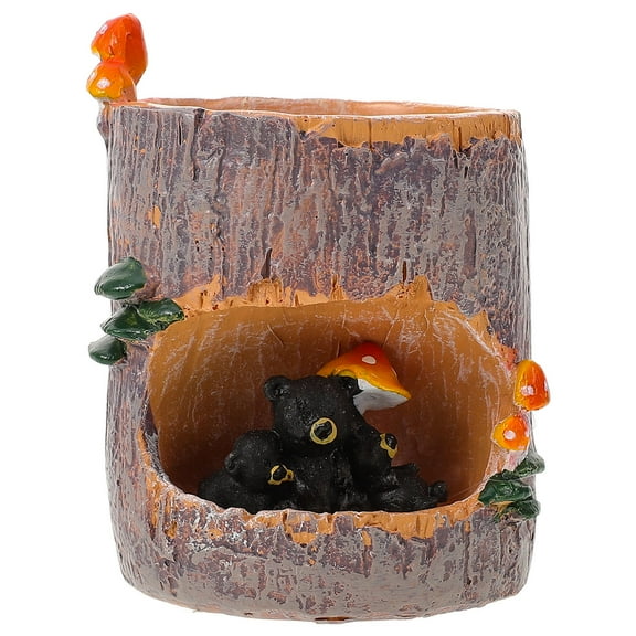 LEORX Creative Flowerpot Resin Bear Shape Planter Multi Indoor Decoration 1Set