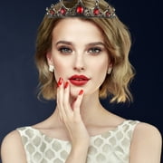 LEORX Crown for Wedding Bridal Crown Alloy Black 1Set for Special Occasions