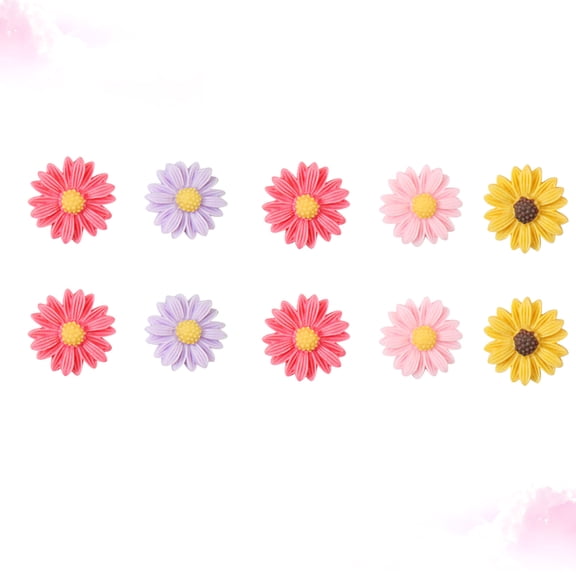 LEORX Cute Daisy Shaped Fridge Magnets Made of Soft Pottery for Home Decoration Assorted Color 2 2cm