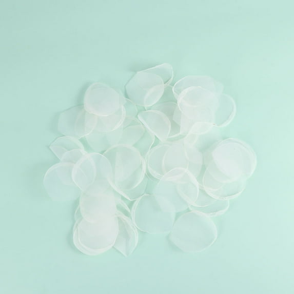 LEORX 50pcs Flower Decor Craft Supplies Bridal Accessories Organza Lace