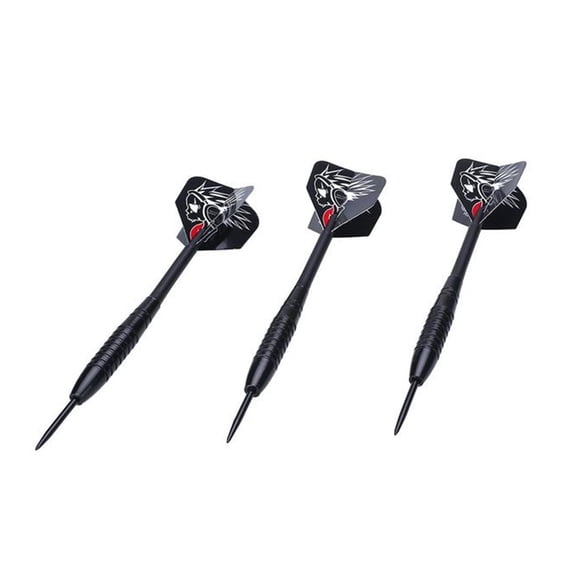 LEORX Dart Needle Set with Aluminum Shafts for Playing 3Pcs Black Metal 160mm