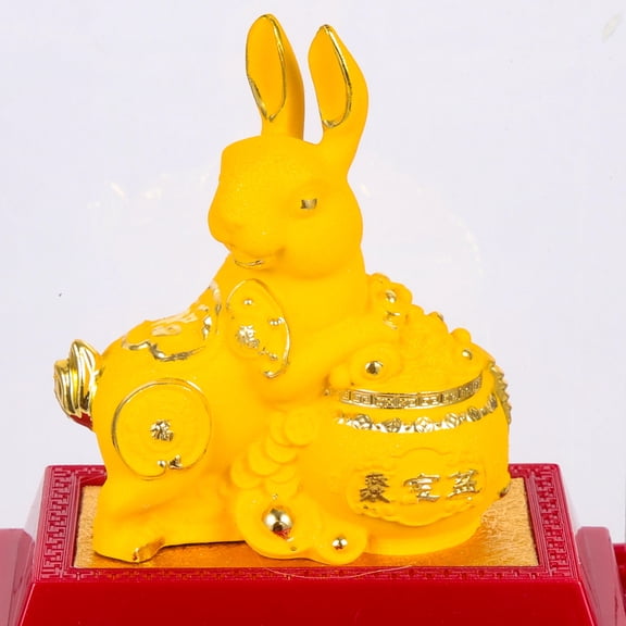 LEORX Lovely Bunny Figurine Multi Color Rabbit Decoration for Home and Desktop Display