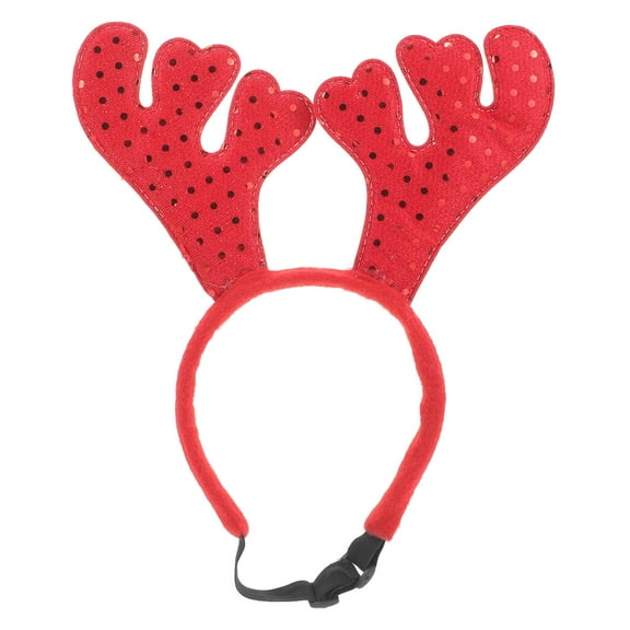 LEORX Deer Costumes Headpiece Red Cloth Pet Wear for Outdoors 1Pack