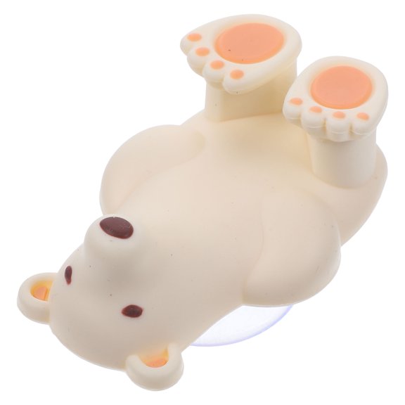 LEORX Suction Cup Toothbrush Holder for Bathroom with Silicone Beige Material