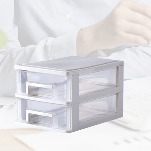 LEORX Desk Organiser Box for Women with Simple Design PP Plastic 1Pack