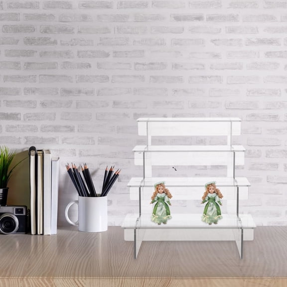 LEORX Figurine Display Shelf Acrylic Organizer for Perfume Collectors Cabinets 1Pack