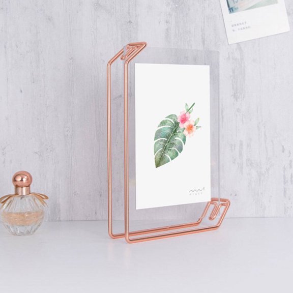 LEORX Desktop Metal Photo Double Sided Transparent Display For Events And Picture For Memories And Keepsakes