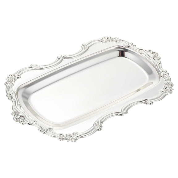 LEORX Dessert Platter Cupcake Plate Silver Iron Food Serving Kitchen Use 1Set