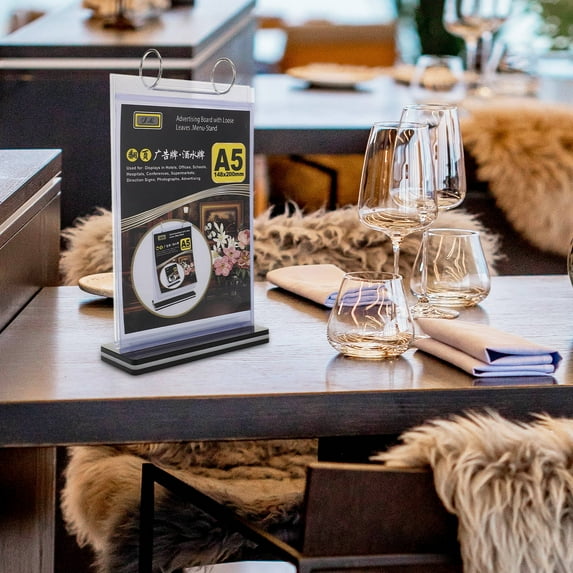 LEORX Document Display Stand Flip Binder Transparent Plastic 1 Set For