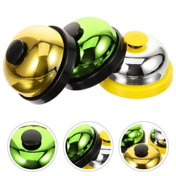 LEORX 3Pcs Dog Training Bells with Assorted Colors Flat Wide Button for Easy Pet Communication