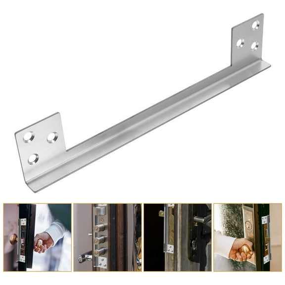 LEORX Door Plate Cover Deadbolt Latch Protector Silver Stainless Steel 1Pack