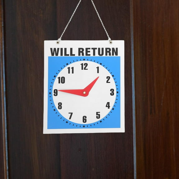 LEORX 2 Pcs Double Sided Door Sign Pvc Assorted Color Business Hours Display for Store Office Home