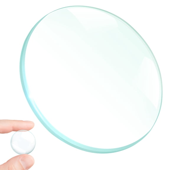 LEORX Double Convex Lens Polished Glass Optical Lens Physics Classroom Teaching Experiment Equipment Focal Length 50mm