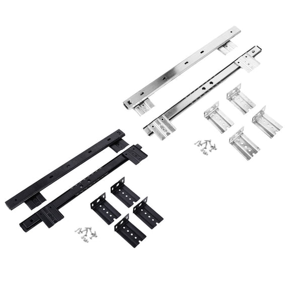 LEORX Drawer Track Guide 2 Set Rolled Steel For Office Use Keyboard Drawer