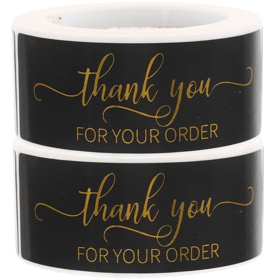 LEORX Decorative Seal Sticker Black Copper Plate Adhesive Labels for Wrapping and Cards 240 Sheets