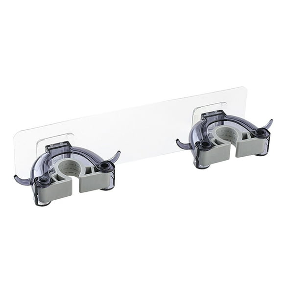 LEORX Black Broom Hanger Clip Plastic Wall Mount for Home Use