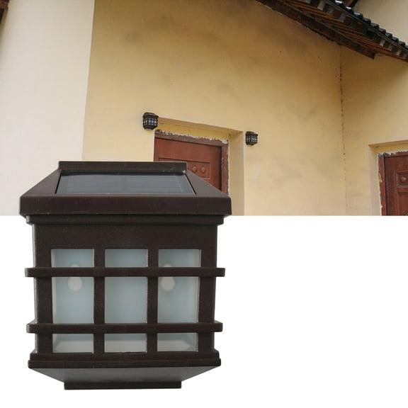 LEORX Window Pane Solar Wall Lights White LED Outdoor Home Use Light or
