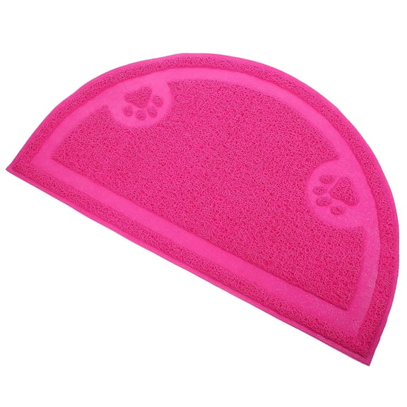 LEORX Pet Cleaning Carpet Rosy Cat Litter Mat Water Resistant Durable PVC Plastic