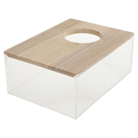 LEORX Household Transparent Chinchilla Bathtub Sand Bath Box Easy to Clean Acrylic Pet Accessory