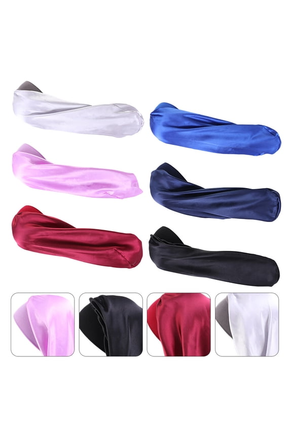 Elastic Headband Hat Skin-friendly Sleep Cap Women's Elasticity 66x30cm Polyester Miss