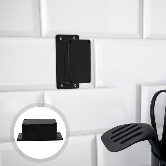 LEORX Electrical Junction Box for Outdoor Usage Weatherproof Black ABS 1Set