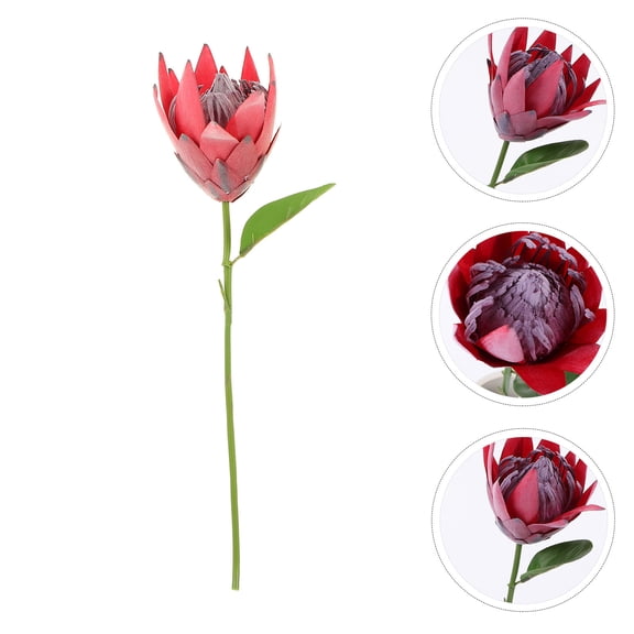 LEORX Elegant Shape Red Fake Flowers for Home Decor 1Pcs