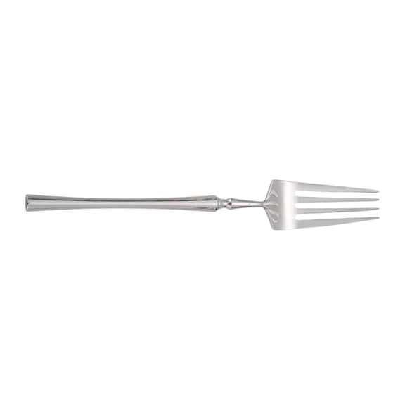 LEORX Elegant Shape Stainless Steel Serving Fork Meat Forks for Kitchen Silver 1Set
