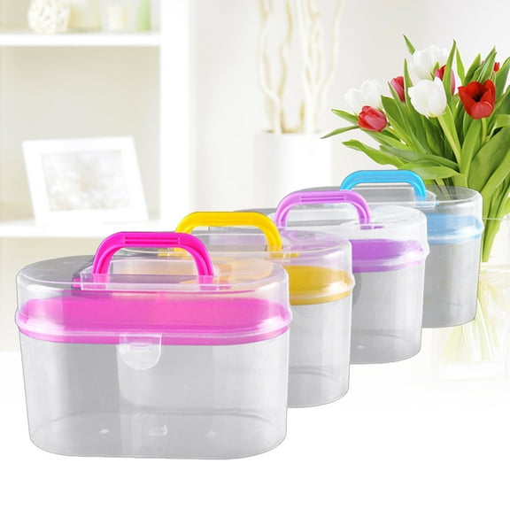 LEORX Sewing Container for Sewing Supplies Storage Box Random Color 1Set with Portable Design