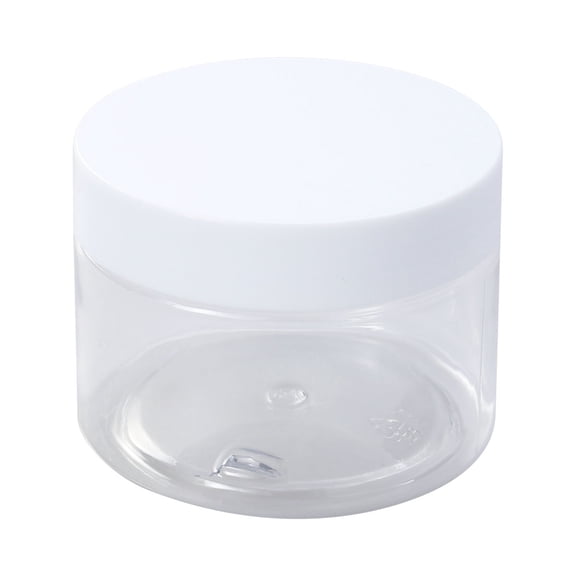 LEORX Empty Makeup Containers 12Pack 7x7x5.5in Transparent Plastic Jars with Lids for Adults