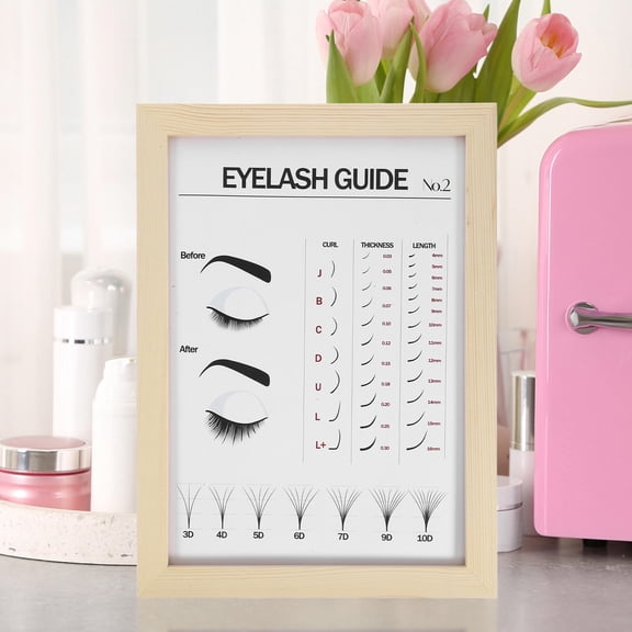 LEORX Eyelash Display Board Multi Wooden Eyelash Styles for Tabletop Decor